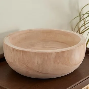 Artisane Natural Wood Havana Fruit Bowl Rustic Modern Decor