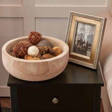 Artisane Natural Wood Havana Fruit Bowl Rustic Modern Decor