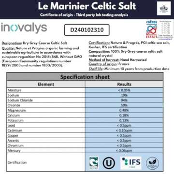 Le Marinier French Sea Salt - Authentic Mineral Rich Flavor