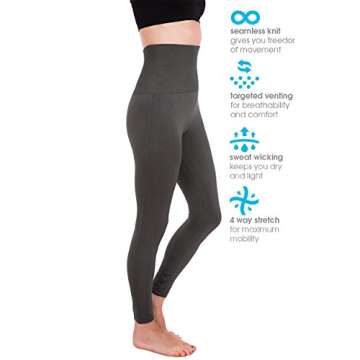 Homma Premium High Waist Compression Leggings for Women