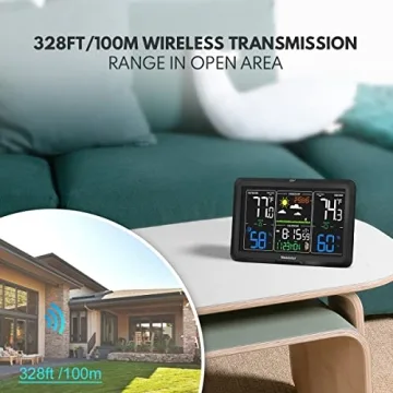 Newentor Weather Station Wireless Indoor Outdoor with Atomic Clock