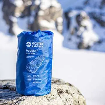 ECOTEK Outdoors Insulated Hybern8 4 Season Ultralight Inflatable Sleeping Pad with Contoured FlexCell Design - Easy, Comfortable, Light, Durable, Hammock Approved - Sub Zero Temp Rating [Evergreen]