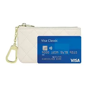 Mossruta Leather Mini Coin Purse Keychain Pouch