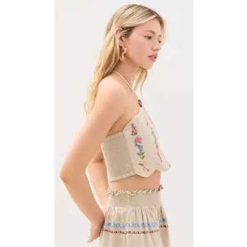 Agua Bendita Serenity Blush Top for Elegant Summer Style