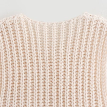 Hixiaohe Women's Crochet Chunky Knit Sleeveless Vest Fashion