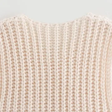 Hixiaohe Women's Crochet Chunky Knit Sleeveless Vest Fashion