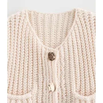 Hixiaohe Women's Crochet Chunky Knit Sleeveless Vest Fashion