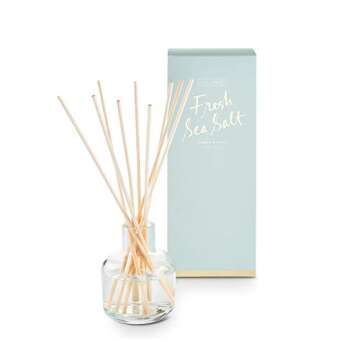 ILLUME Fresh Sea Salt Scented Oil, Glass and Reed Diffuser, 3oz.