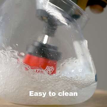 ABN 1/4in Drive Nylon Power Scrubber Drill Brush Attachment 5pc Set with 1pc Extension - Shower Cleaner, Spa Hot Tub Scrubber, Carpet Brush, Grout Cleaner for Home and Auto Car - Red Stiff Bristle