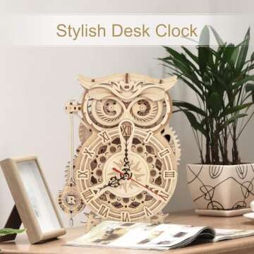 ROKR Owl Clock Puzzle - Unique DIY Craft Gift for All