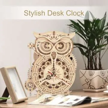 ROKR Owl Clock Puzzle - Unique DIY Craft Gift for All