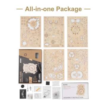 ROKR Owl Clock Puzzle - Unique DIY Craft Gift for All