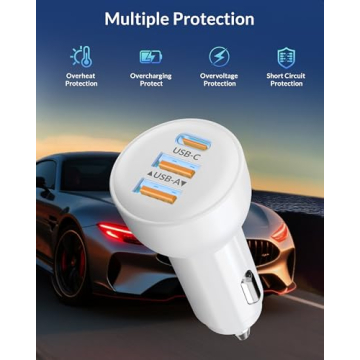 3-Port 70W Fast Car Charger for All iPhones & iPads