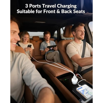 3-Port 70W Fast Car Charger for All iPhones & iPads