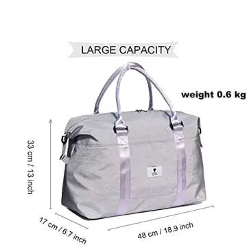 ESVAN Travel Tote Duffel Gym Bag Stylish Wet Pocket Carry-on