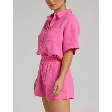 Flygo Women's 2 Piece Summer Lounge Set for 2024