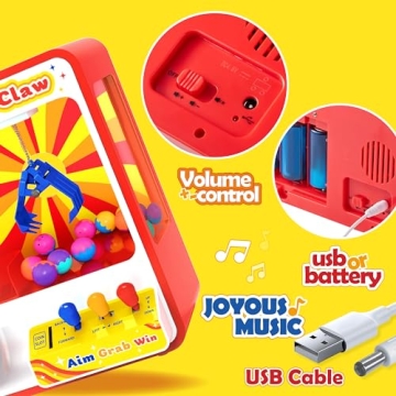 JOYIN Claw Machine Arcade Toy with LED Light Adjustable Sound