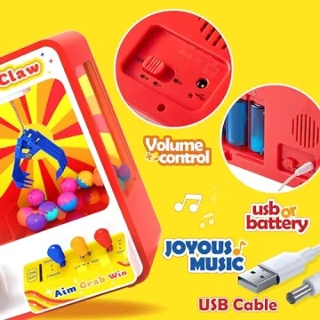 JOYIN Claw Machine Arcade Toy with LED Light Adjustable Sound