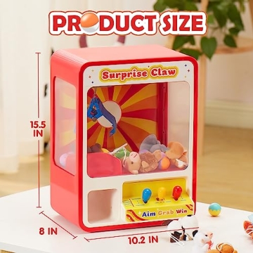 JOYIN Claw Machine Arcade Toy with LED Light Adjustable Sound