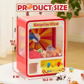 JOYIN Claw Machine Arcade Toy with LED Light Adjustable Sound