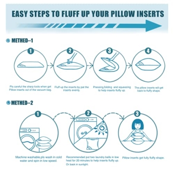 Siluvia 18"x18" Pillow Inserts Set of 2 Decorative 18" Pillow Inserts with 100% Cotton Cover Square Interior Sofa Throw Pillow Inserts Decorative White Pillow Insert Pair Couch Pillow