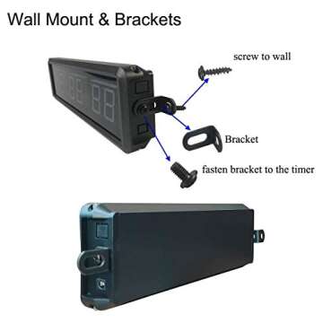 Ledgital Large Workout Clock - 14" Timer with Remote