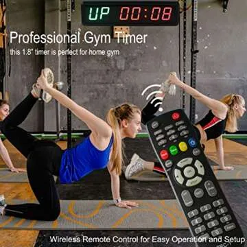 Ledgital Large Workout Clock - 14" Timer with Remote