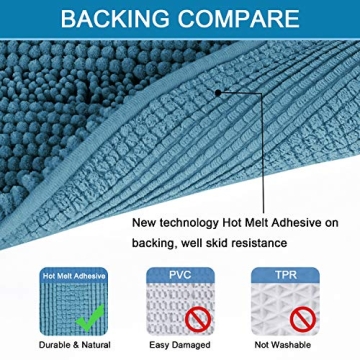 H.VERSAILTEX Turquoise Bathroom Rug Set - Stylish Comfort