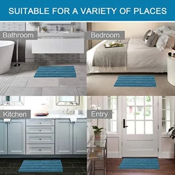 H.VERSAILTEX Turquoise Bathroom Rug Set - Stylish Comfort