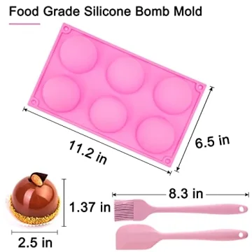Silicone Hot Chocolate Bomb Mold with Brush & Spatula