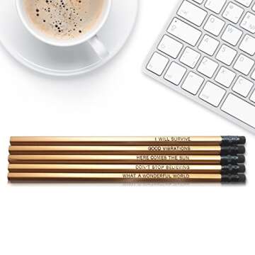 Fresh Prints of CT Good Vibes - Inspirational Pencils Engraved With Funny And Motivational Sayings F...