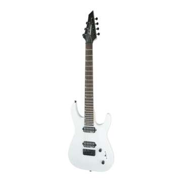 Jackson JS Series Dinky JS32-7 - Snow White with Amaranth Fingerboard