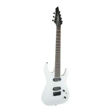 Jackson JS Series Dinky JS32-7 - Snow White with Amaranth Fingerboard