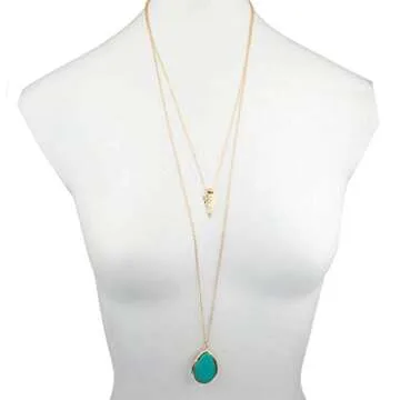 Stylish LUX ACCESSORIES Turquoise Necklace Set for Every Occasion