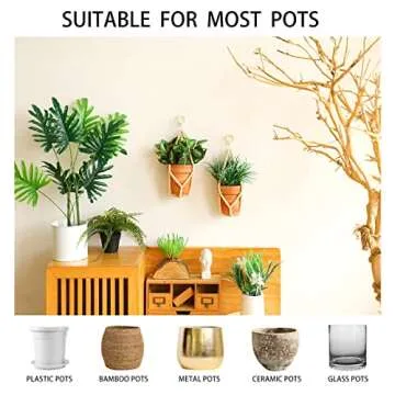 Artilady 2 Pack Beaded Plant Hanger Indoor - Macrame Hanging Planters for Plants Holder No Tassels w...