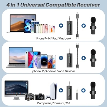 4 in 1 Wireless Lavalier Microphone - Capture Perfect Audio