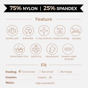 Aoxjox High Waisted Workout Leggings for Women