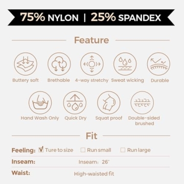 Aoxjox High Waisted Workout Leggings for Women