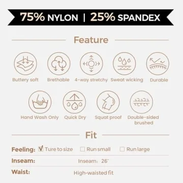 Aoxjox High Waisted Workout Leggings for Women