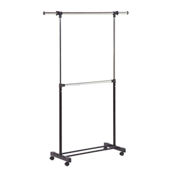 Honey-Can-Do Adjustable Garment Rack With Wheels - 60in