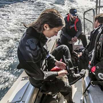 SCUBAPRO Mako Titanium Scuba Diving Knife with 3.5-Inch Blade, Includes Locking Sheath and BCD Mounting Kit