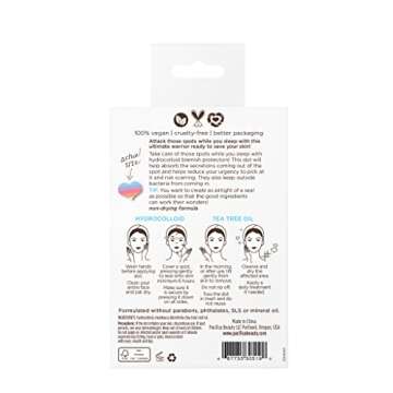 Pacifica Pimple Patches - Pore Warrior Overnight Rescue Spot Dots Pimple Patches for Face - for Zits Blemishes & Breakouts - w/Salicylic Acid & Niacinamide Acne Fighting Vegan Dermatologist Tested