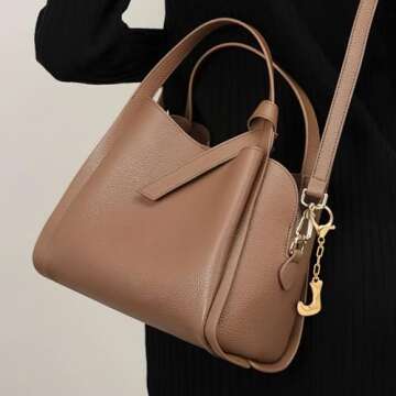 LILIE&WHITE Gold Keychain For Women With Letter Charm Gold Bag Charm Handbag Key Pendant Fashion Alphabet J Keychain Accessories Charms Jewelry Gift Bubble Initial Keychains