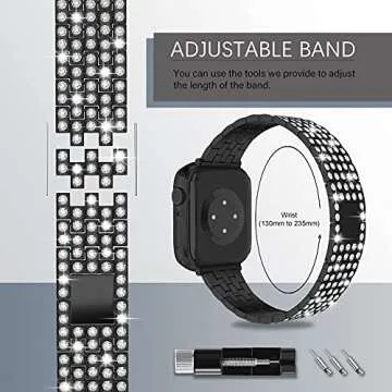 Bling Apple Watch Band for Women Compatible with 38mm