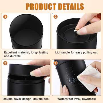 Tanlade 10 Pcs Airtight Tea Tin Canister Set