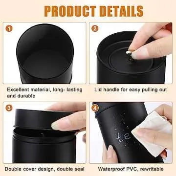 Tanlade 10 Pcs Airtight Tea Tin Canister Set