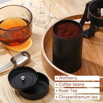 Tanlade 10 Pcs Airtight Tea Tin Canister Set