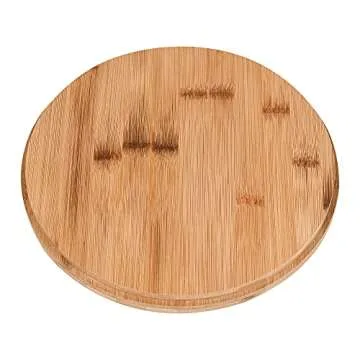 LOVYANXUE Bamboo Fiber Salad Bowl with Servers Set Large 9.8inches Nature Bamboo Mixing Bowl with Servers with Lid Spoon and Fork for Fruits,Salads and Vegetables