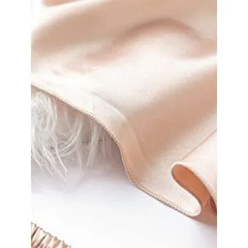 SOLY HUX Silk Pajamas Set Women's Satin Ruffled Pjs