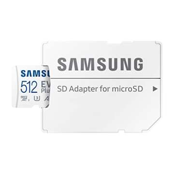 SAMSUNG EVO Plus w/ SD Adaptor 512GB Micro SDXC, Up-to 130MB/s, Expanded Storage for Gaming Devices,...